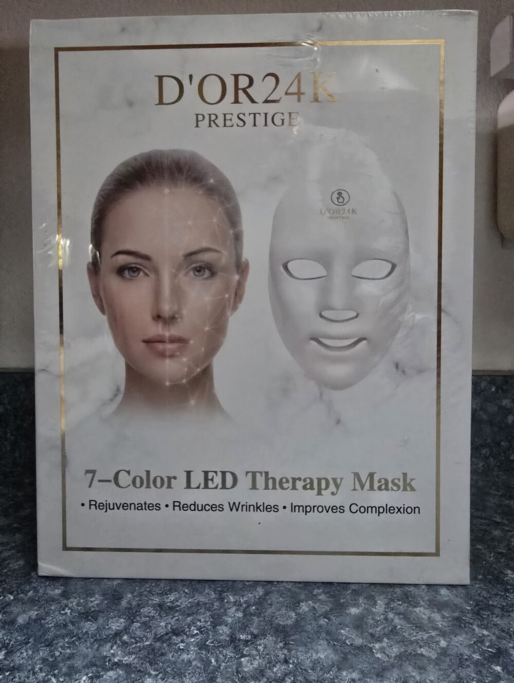 D'OR24K Prestige White 7-Color LED Therapy Mask - Women Skincare Mask